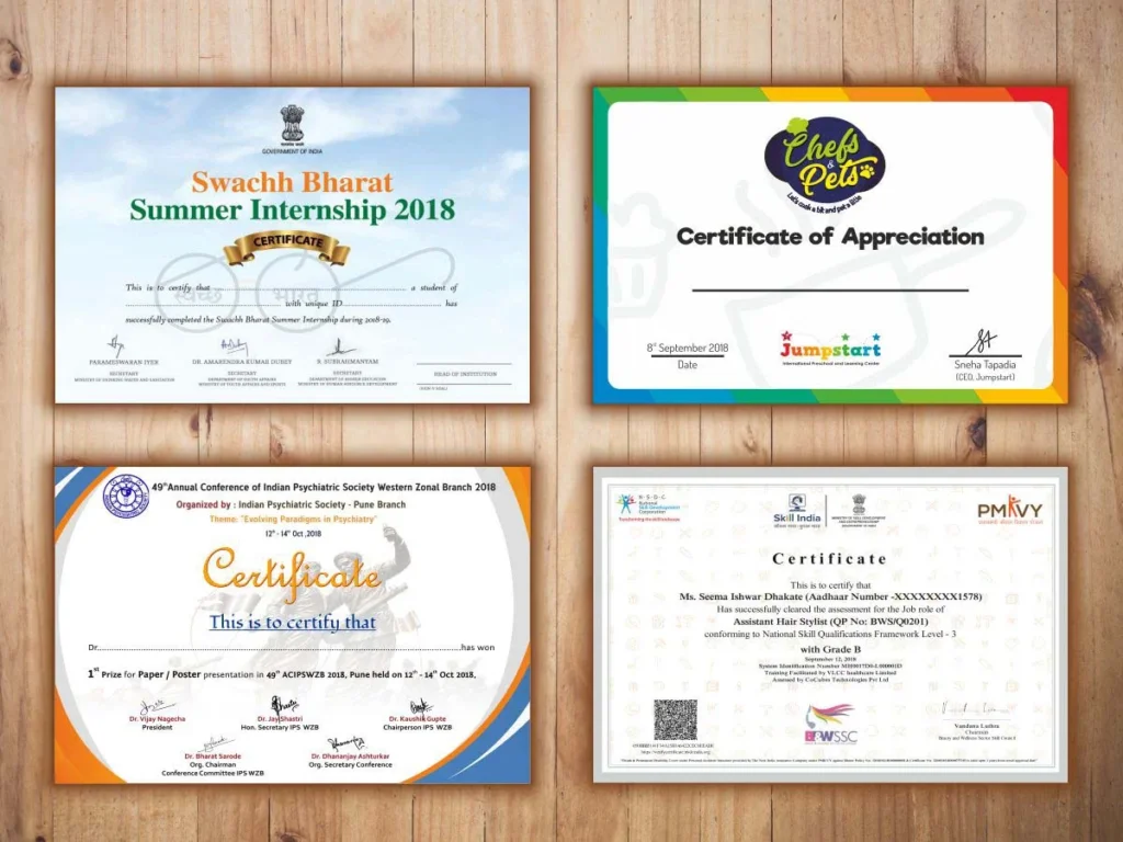 Certificate Printing Newton Abbot
