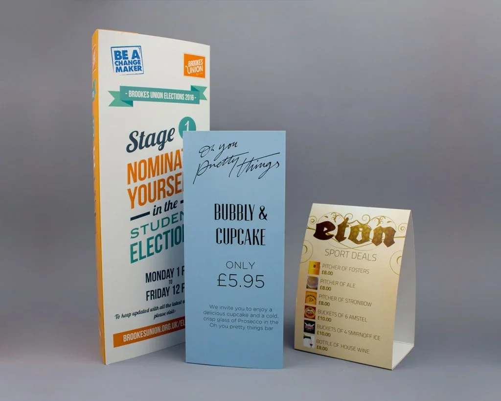 Table Tents Printing Newton Abbot